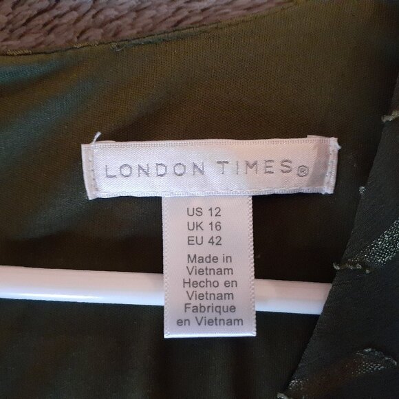 London Times moss green dress - Picture 5 of 5